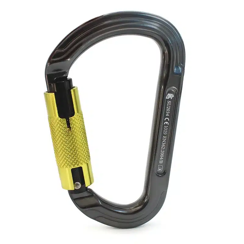 MOSQUETÃO SIDEUP ALUMÍNIO D TRAVA AUTOMÁTICA KEYLOCK 30KN CE EN NBR - Imagem 1