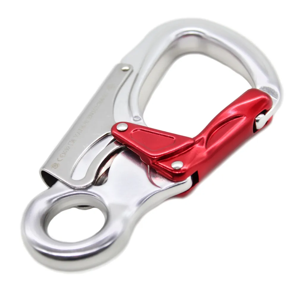 MOSQUETÃO EM ALUMÍNIO OLHAL INDEPENDENTE 30KN EASYHOOK KEYLOCK CE EN NBR USCLIMB - Imagem 2