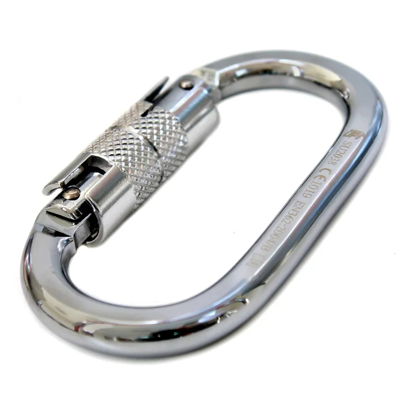 MOSQUETÃO SIDEUP AÇO OVAL TRAVA AUTOMÁTICA 25KN CE EN NBR CROMADO - Imagem 2