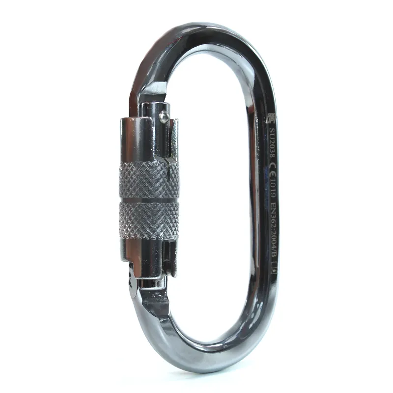 MOSQUETÃO SIDEUP AÇO OVAL TRAVA AUTOMÁTICA 25KN CE EN NBR CROMADO - Imagem 3