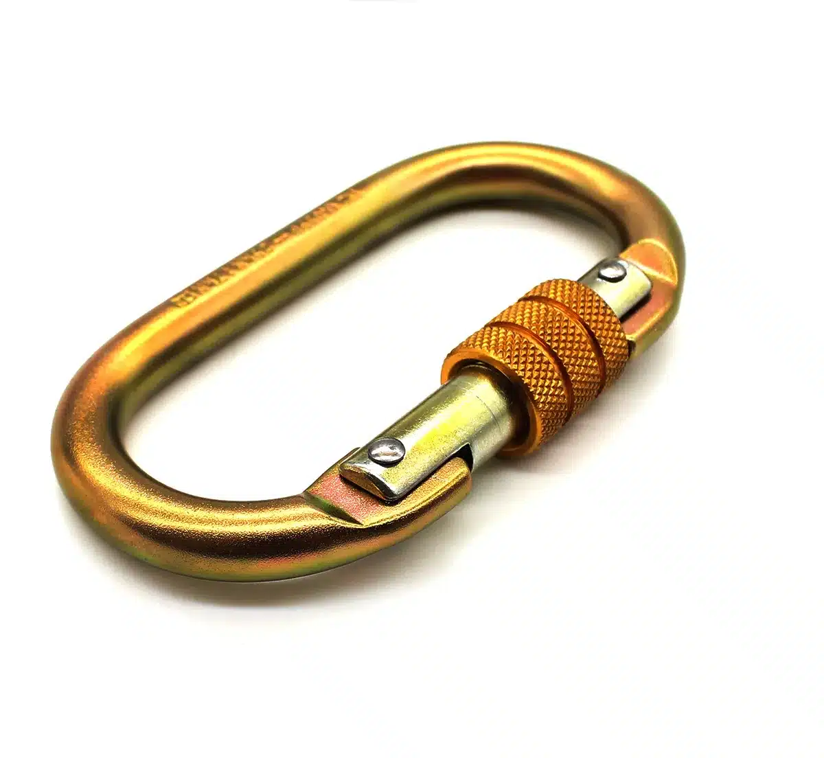 MOSQUETÃO SIDEUP AÇO OVAL TRAVA ROSCA 25KN CE EN NBR ZINCADO AMARELO - Imagem 2