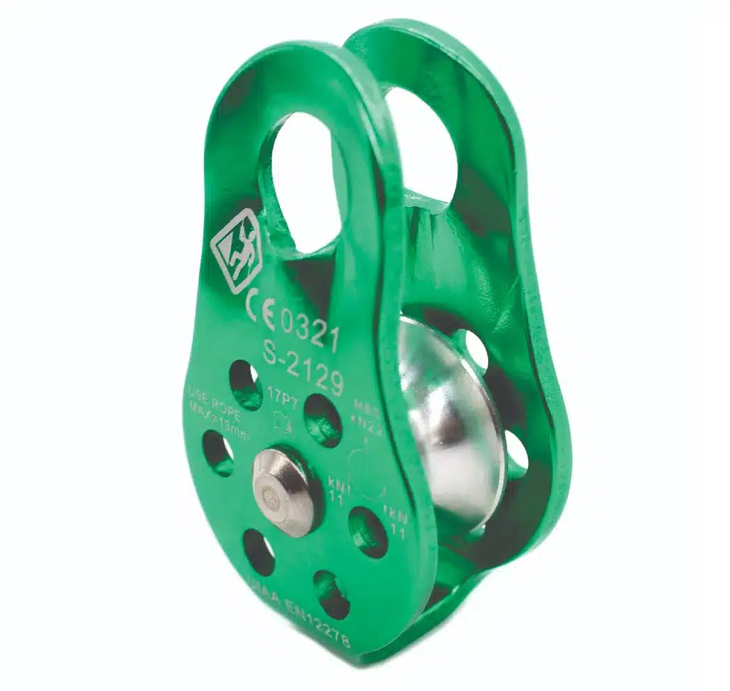 POLIA FIXA 22 KN EM ALUMÍNIO CE UIAA USCLIMB ANODIZADA - Imagem 3