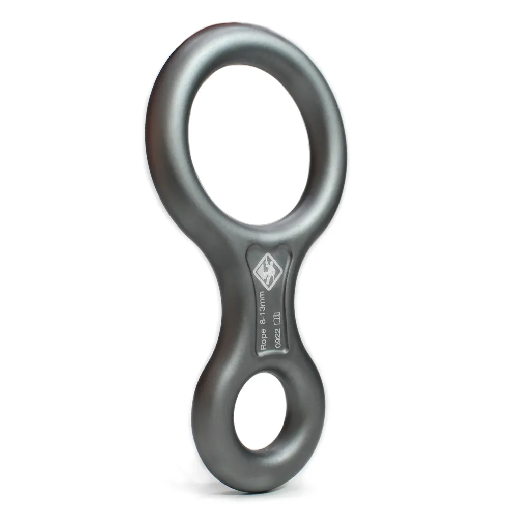 FREIO OITO (8) EM ALUMÍNIO CLASSIC CINZA FOSCO 35KN USCLIMB - Imagem 1