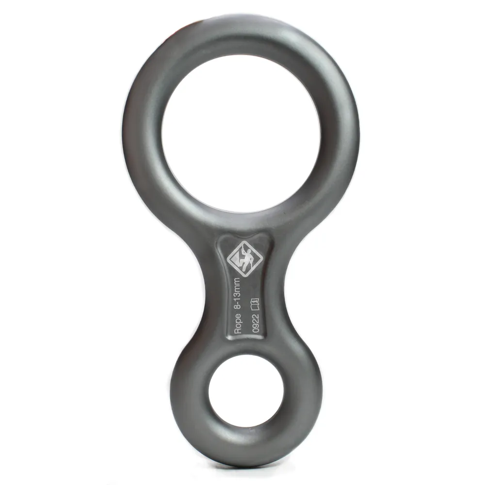 FREIO OITO (8) EM ALUMÍNIO CLASSIC CINZA FOSCO 35KN USCLIMB - Imagem 2