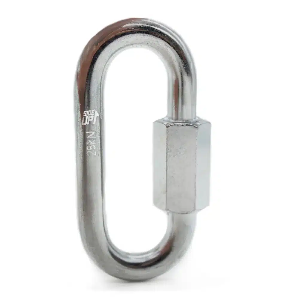 MALHA RÁPIDA OVAL 8 ( MAILON ) 25 KN EM AÇO SIDEUP CE EN NBR - Imagem 1