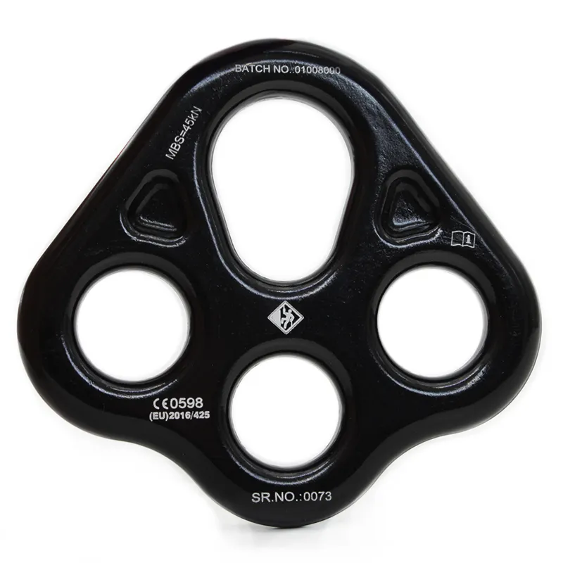 PLACA DE ANCORAGEM DE ALUMÍNIO 4 FUROS RUPTURA 45KN CE USCLIMB - Imagem 1