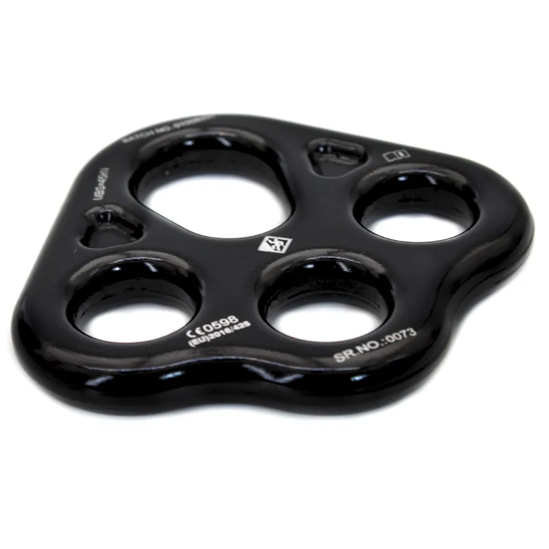 PLACA DE ANCORAGEM DE ALUMÍNIO 4 FUROS RUPTURA 45KN CE USCLIMB - Imagem 2