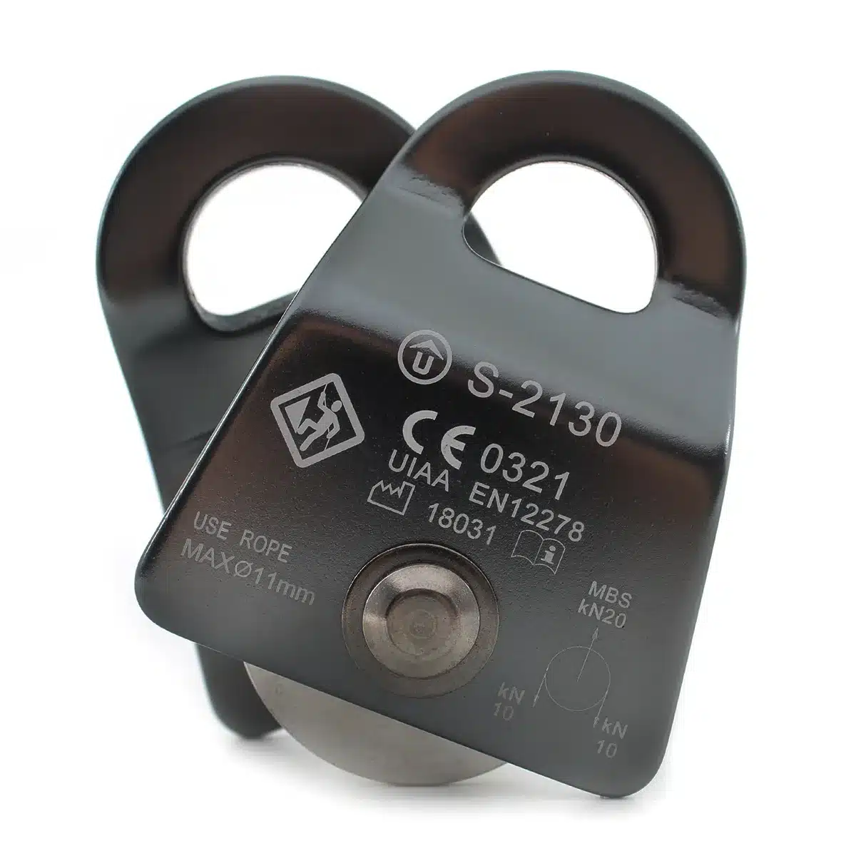 POLIA OSCILANTE 20KN COMPACT USCLIMB CORDA DE ATÉ 11MM CE UIAA - Imagem 1