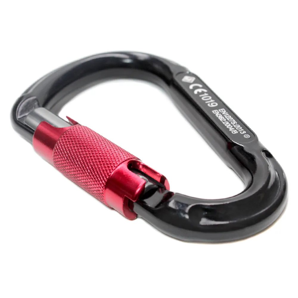 MOSQUETÃO USCLIMB ALUMÍNIO HMS 26KN TRAVA TRIPLA KEYLOCK CE EN NBR - Imagem 2