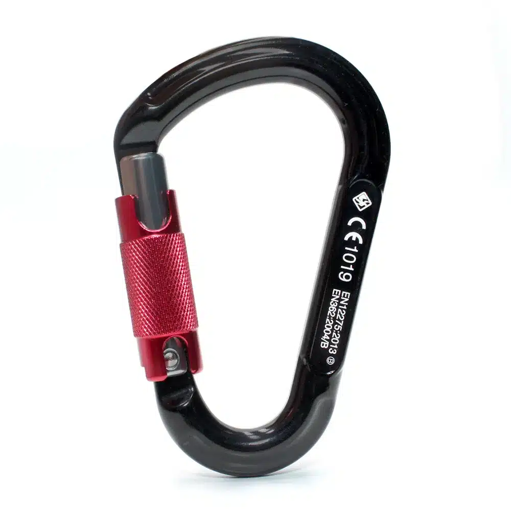 MOSQUETÃO USCLIMB ALUMÍNIO HMS 26KN TRAVA TRIPLA KEYLOCK CE EN NBR - Imagem 3