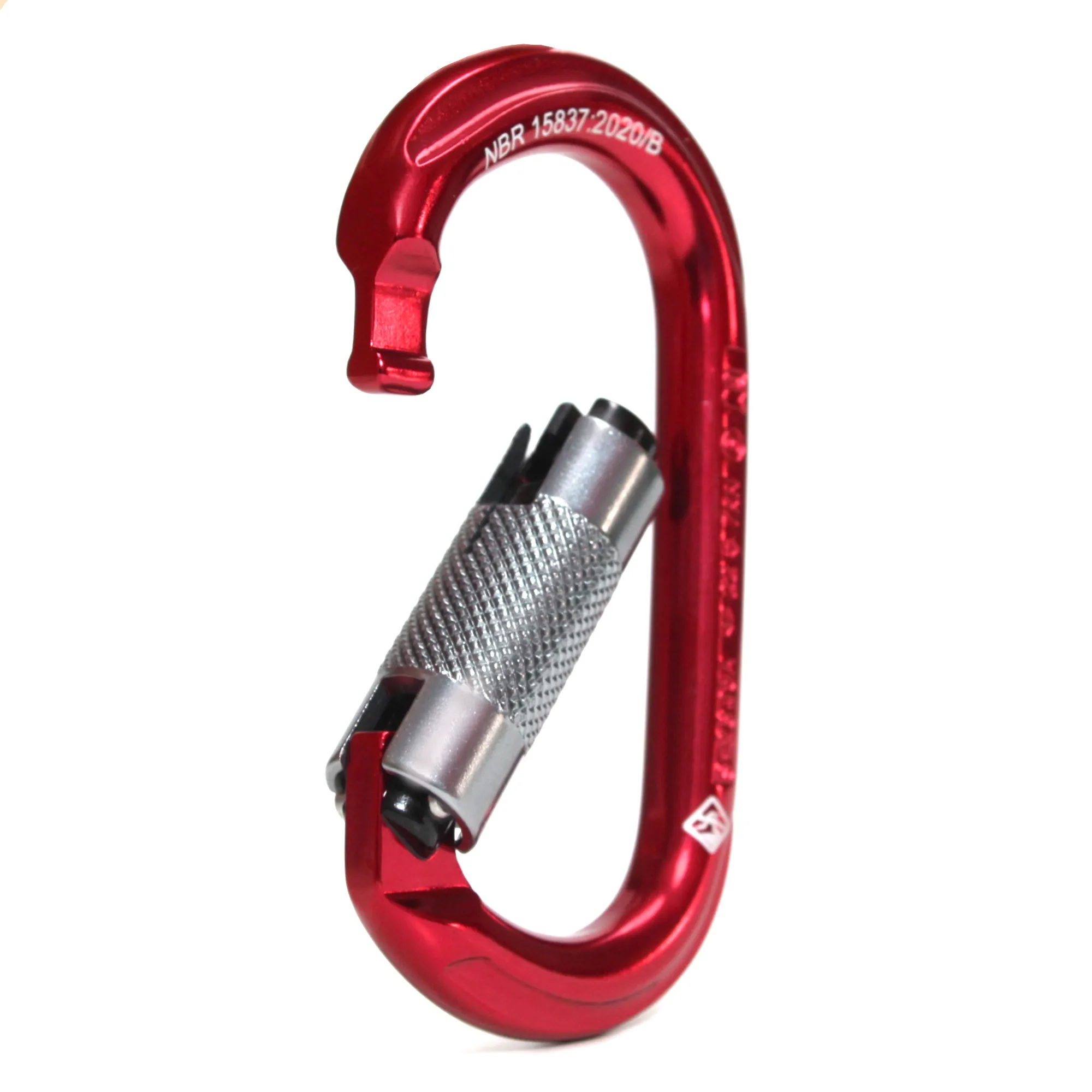 MOSQUETÃO USCLIMB ALUMÍNIO OVAL KEYLOCK TRAVA AUTOMÁTICA 22KN CE UIAA - Imagem 1