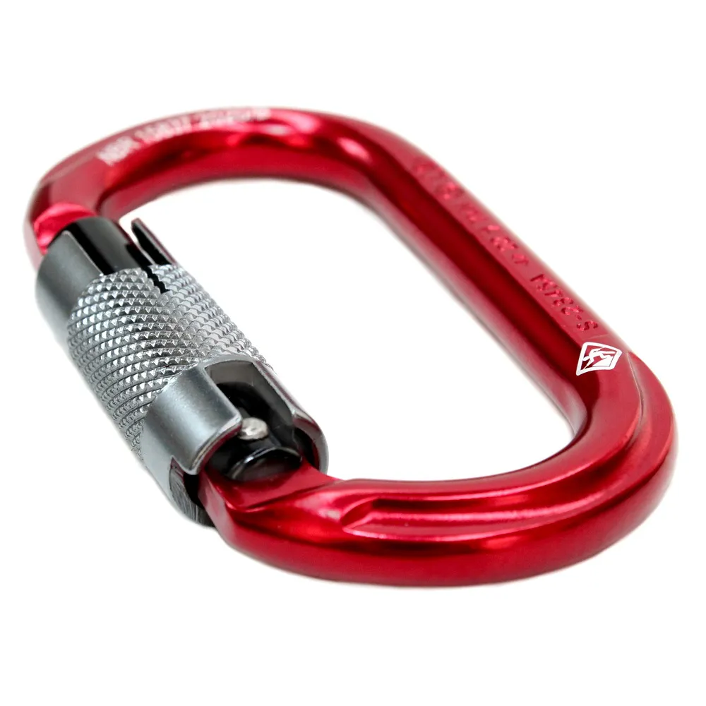 MOSQUETÃO USCLIMB ALUMÍNIO OVAL KEYLOCK TRAVA AUTOMÁTICA 22KN CE UIAA - Imagem 2