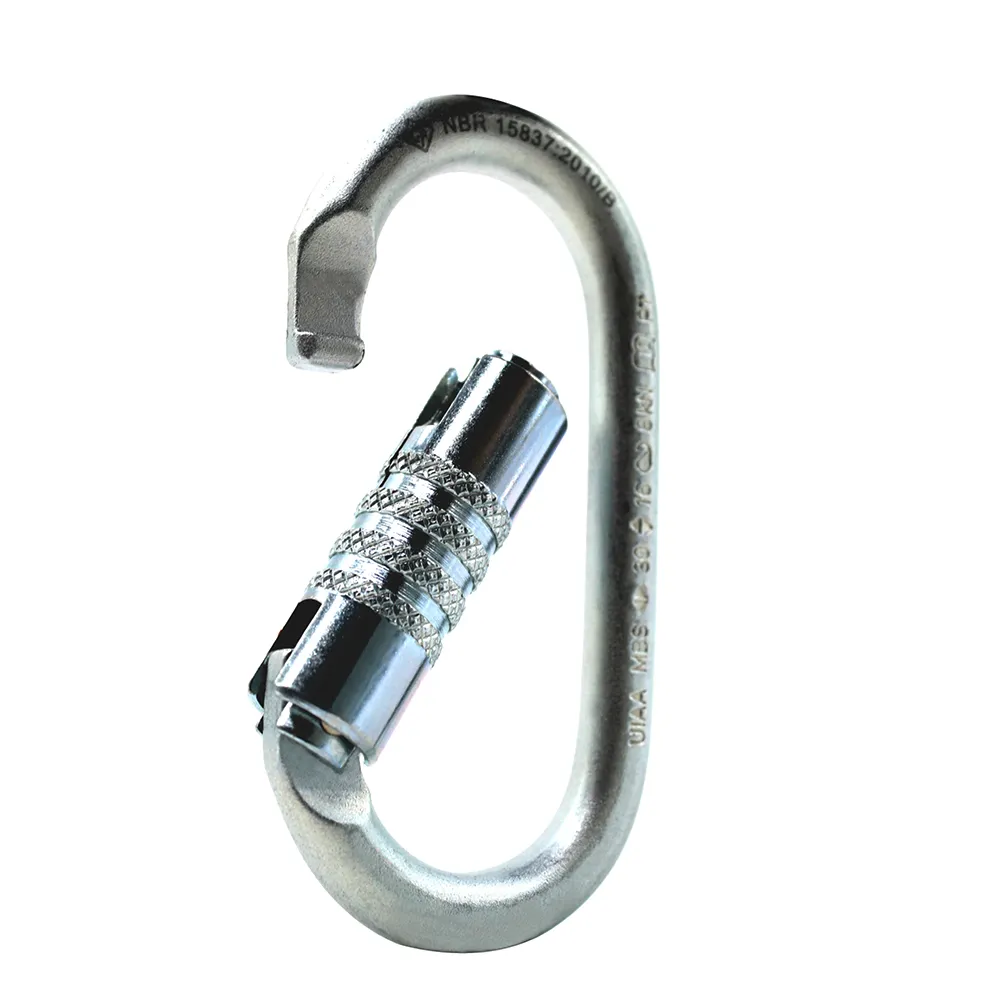 Mosquetão aço oval automático tripla trava 30KN keylock USClimb CE UIAA - Imagem 1