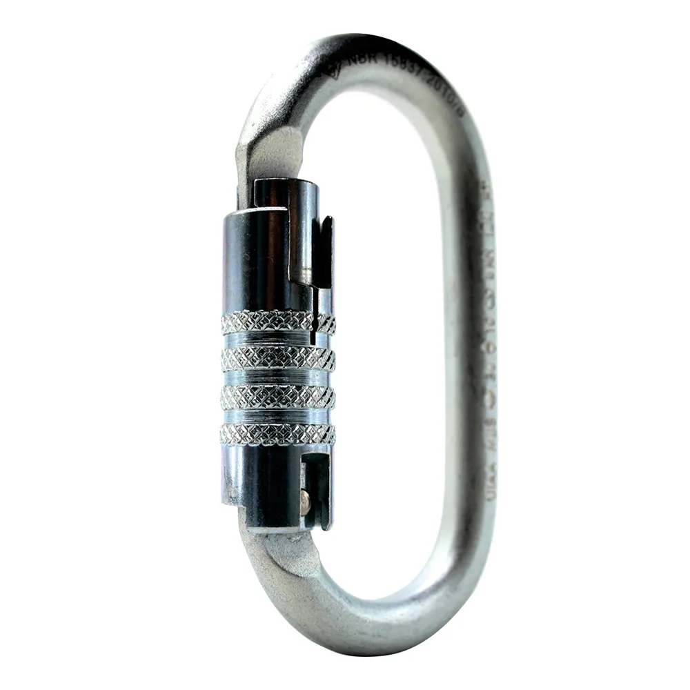 Mosquetão aço oval automático tripla trava 30KN keylock USClimb CE UIAA - Imagem 2